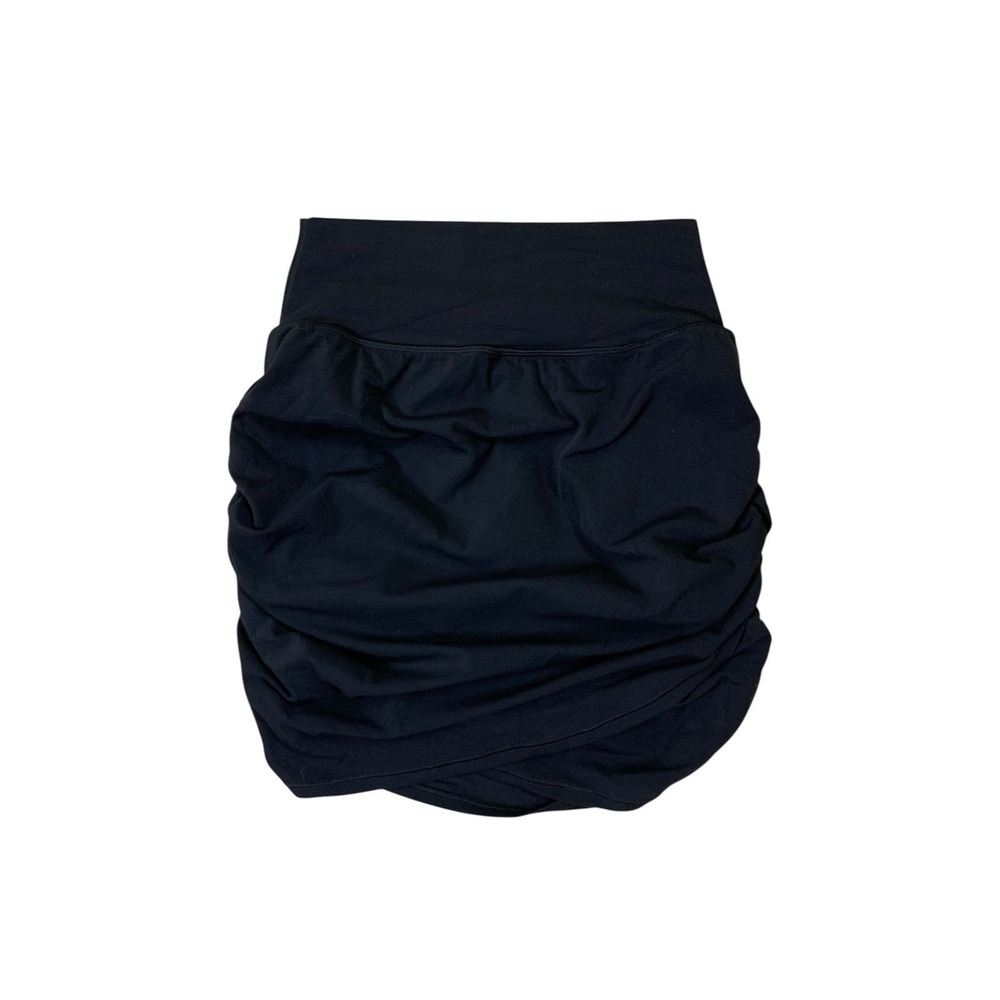 Athleta Transcend Skort Womens Small Black Ruched Athletic Tennis Golf Skirt